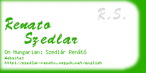 renato szedlar business card