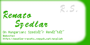 renato szedlar business card